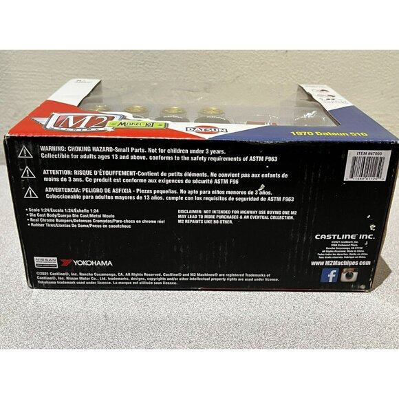 M2 Machines 1970 Datsun 510 Model Kit 1/24 Diecast Metal Car Yokohama NEW NIB - Picture 10 of 14